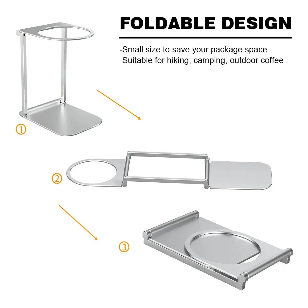 Portable Foldable Coffee Drip Holder – Compact Aluminum Pour-Over Stand Mavigad
