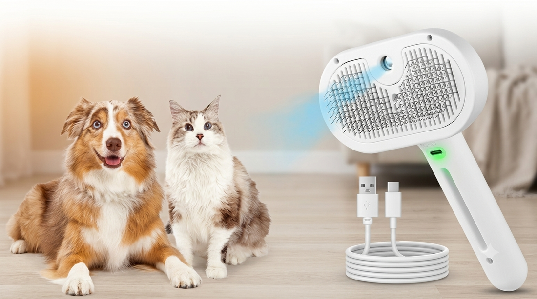 Pet Steam Brush: The Best Dog Grooming Brush for Reducing Shedding at Home