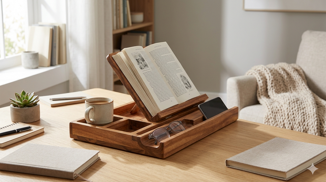 Wooden Book Holder Stand