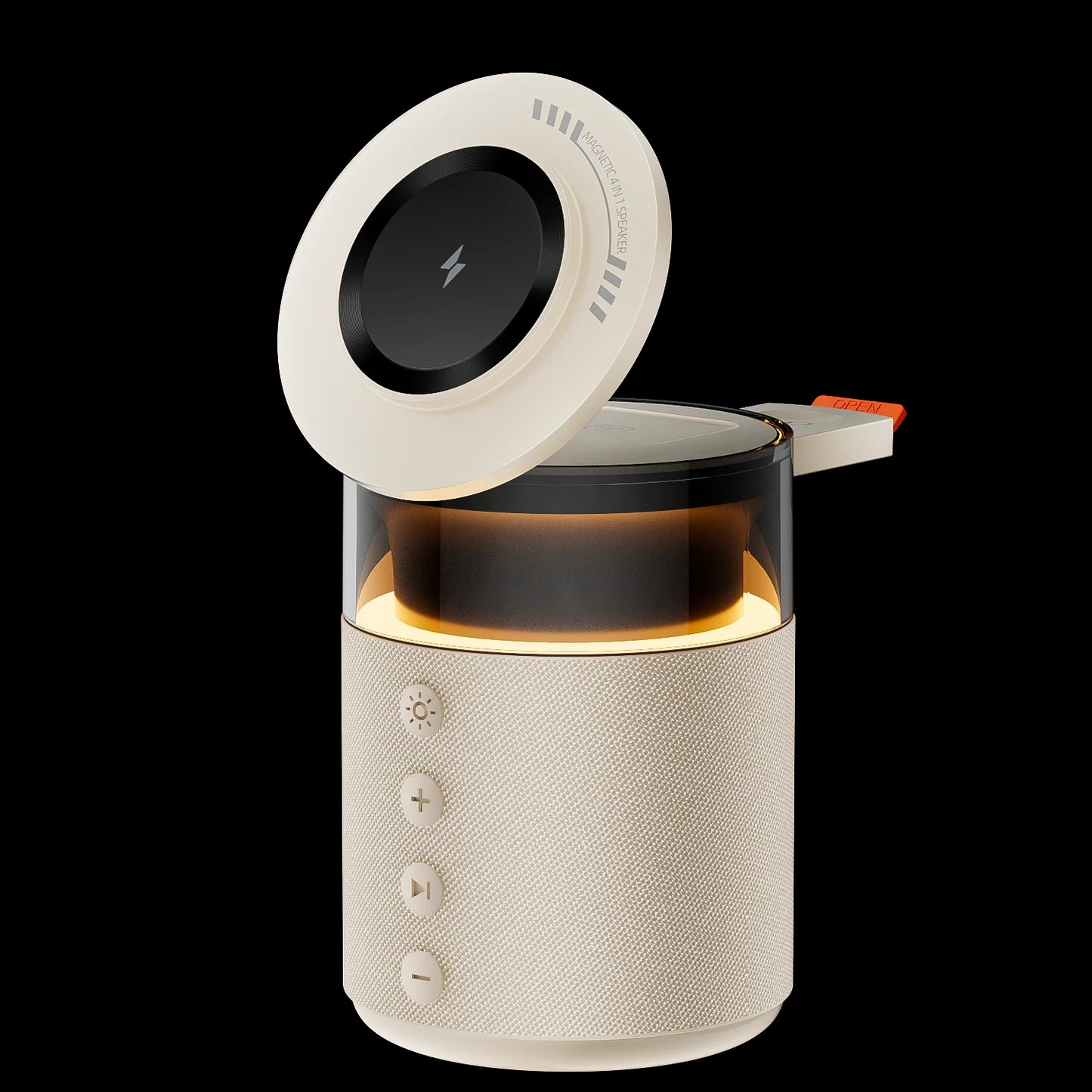 5-in-1 Magnetic Wireless Charging Station with Bluetooth Speaker & Night Light