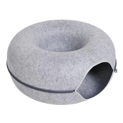 Cat Bed Cave Indoor Cat House & Donut Tunnel Cat Bed for Cozy Cat Hideaway Sleep and Play