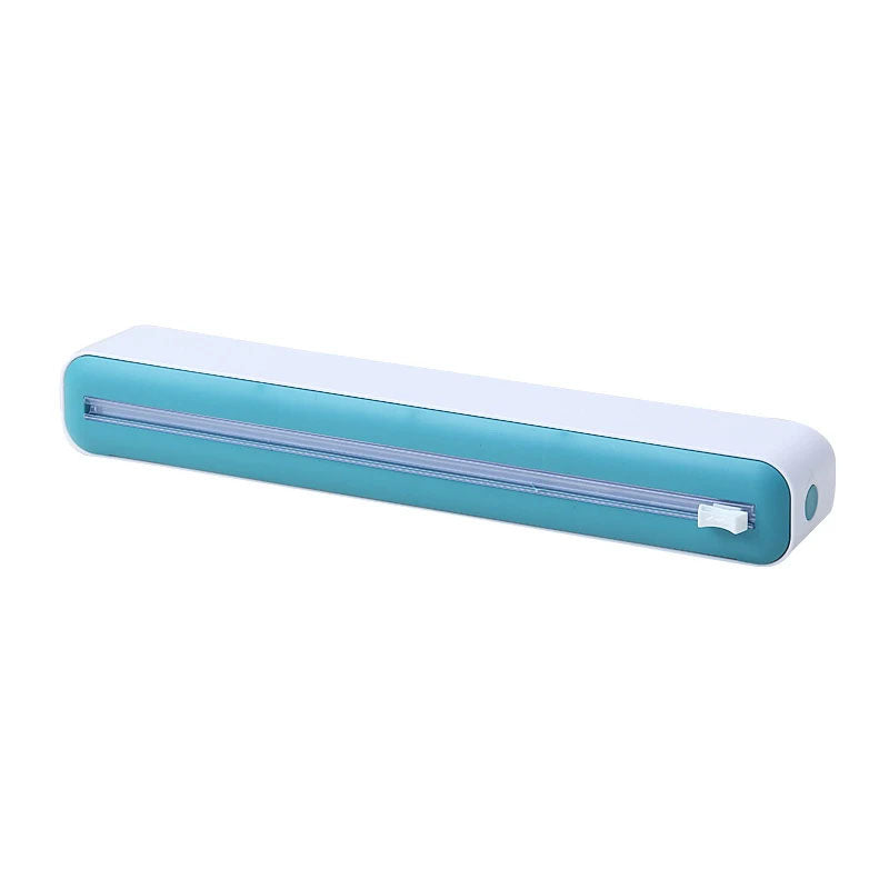 Plastic Wrap Holder Magnetic Food Film Dispenser with Cutter | Wall Mount Foil and Plastic Wrap Organizer for Aluminum Foil, Cling Film & Baking Paper