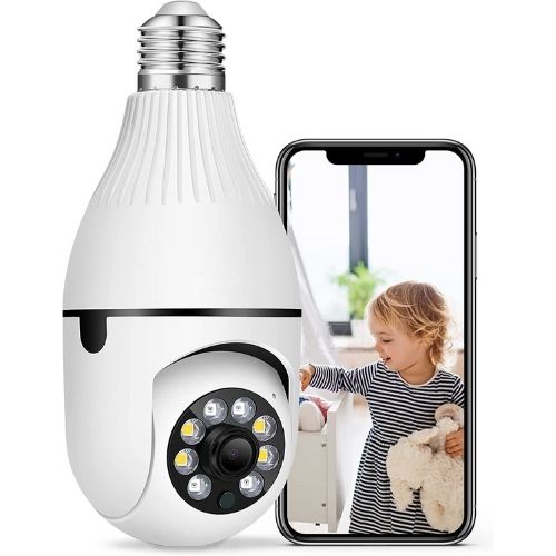 Smart Light Bulb Security Camera with Wi-Fi & Night Vision