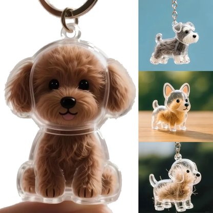 Dog Keychain Pet Hair Keepsake Memorial Keychain Gift for Pet Loss  SEO-Optimized Product Description