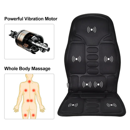 Chair Massager Heated Massage Chair Pad for Car Seat, Office Chair & Home Relaxation