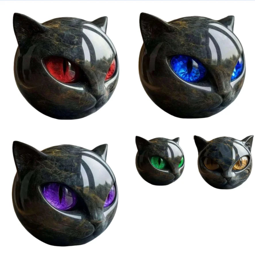 Cat Figurine Black Cat Statue for Bookshelf Decor & Modern Home Decor