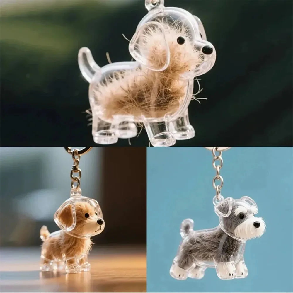Dog Keychain Pet Hair Keepsake Memorial Keychain Gift for Pet Loss  SEO-Optimized Product Description