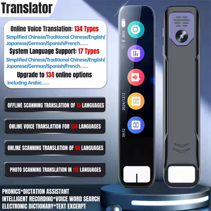 Translation Scanner AI Translation Pen with OCR Text Scanner, Voice Translator Device & Portable Language Translator