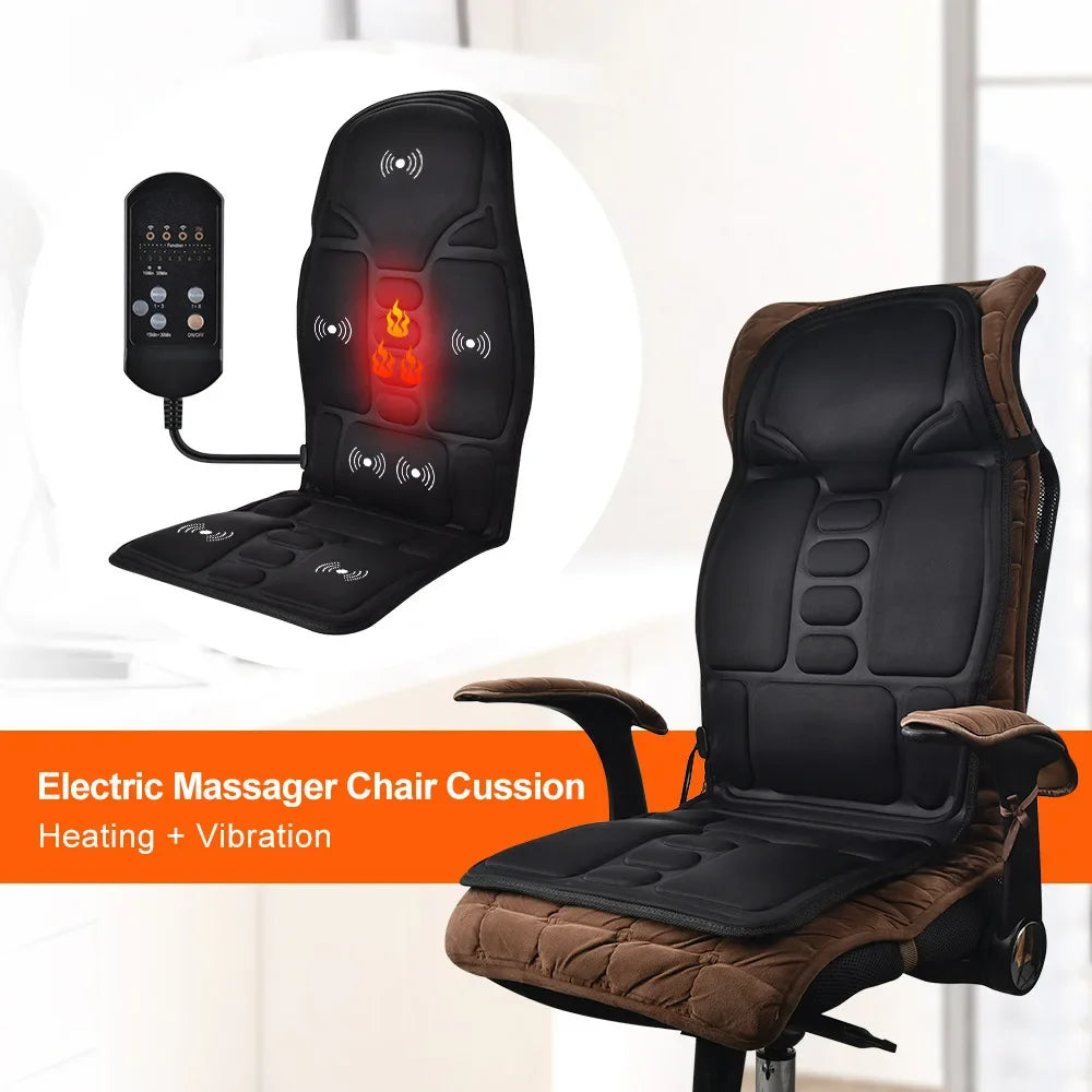 Chair Massager Heated Massage Chair Pad for Car Seat, Office Chair & Home Relaxation