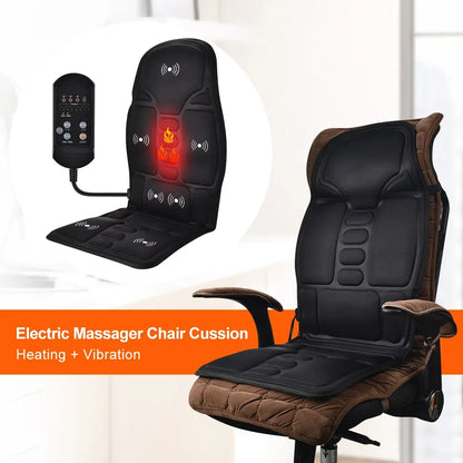 Chair Massager Heated Massage Chair Pad for Car Seat, Office Chair & Home Relaxation