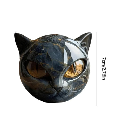 Cat Figurine Black Cat Statue for Bookshelf Decor & Modern Home Decor