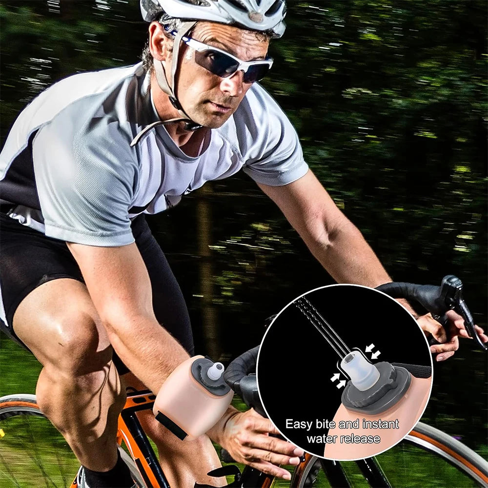 Running Water Bottle Wearable Wrist Hydration Bottle with Adjustable Strap for Running, Cycling, Gym Workouts & Outdoor Sports