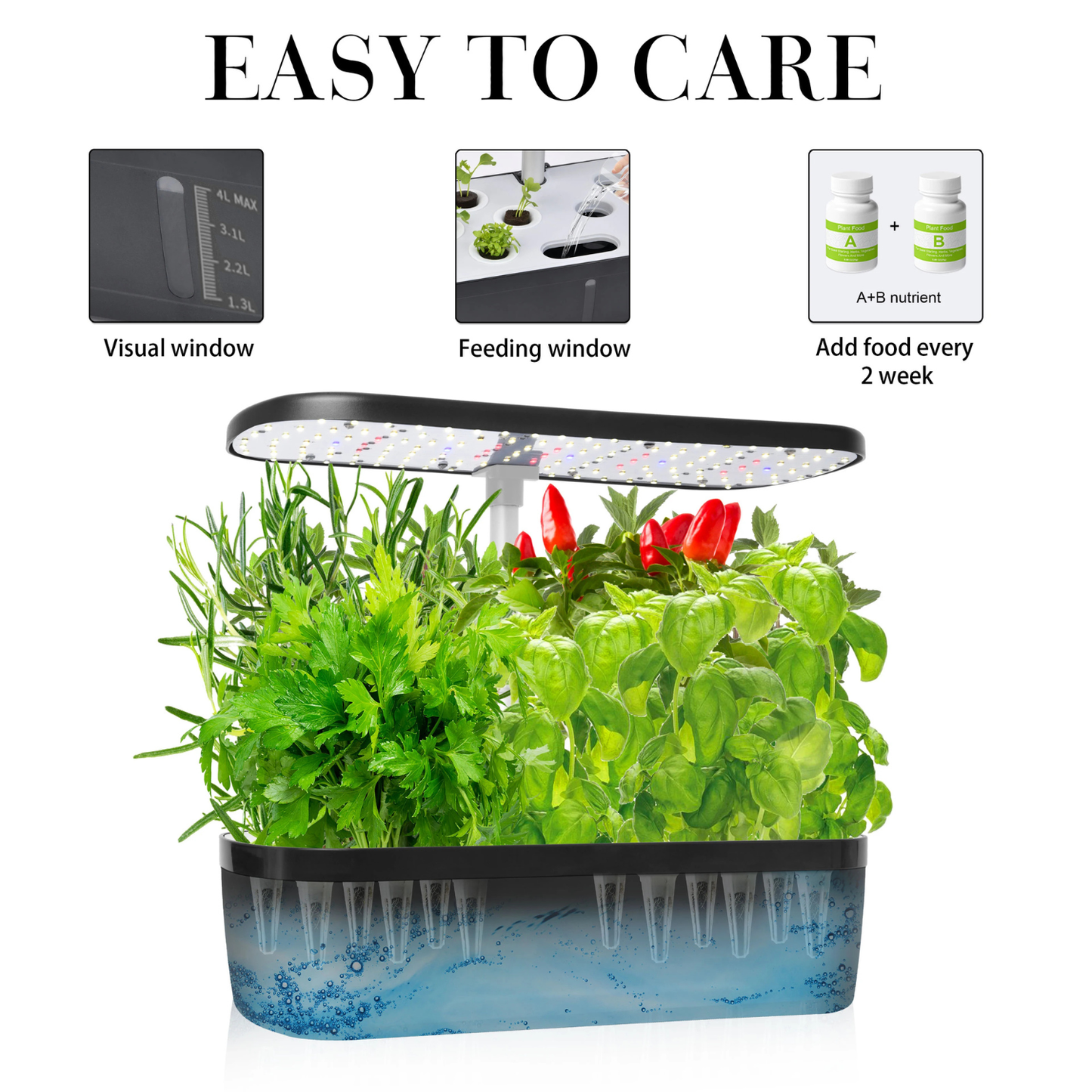 Indoor hydroponic garden
