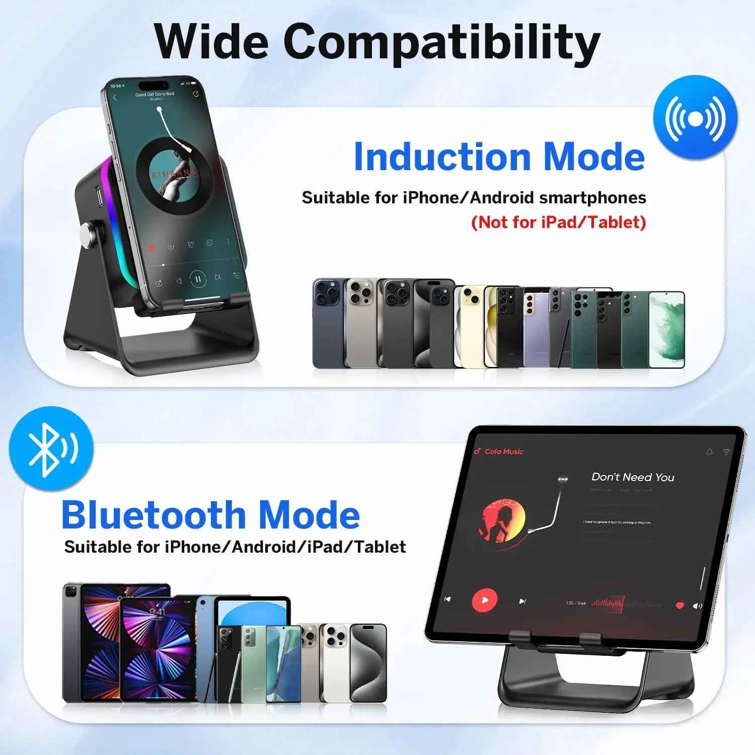 5-in-1 Wireless Induction Speaker Bluetooth