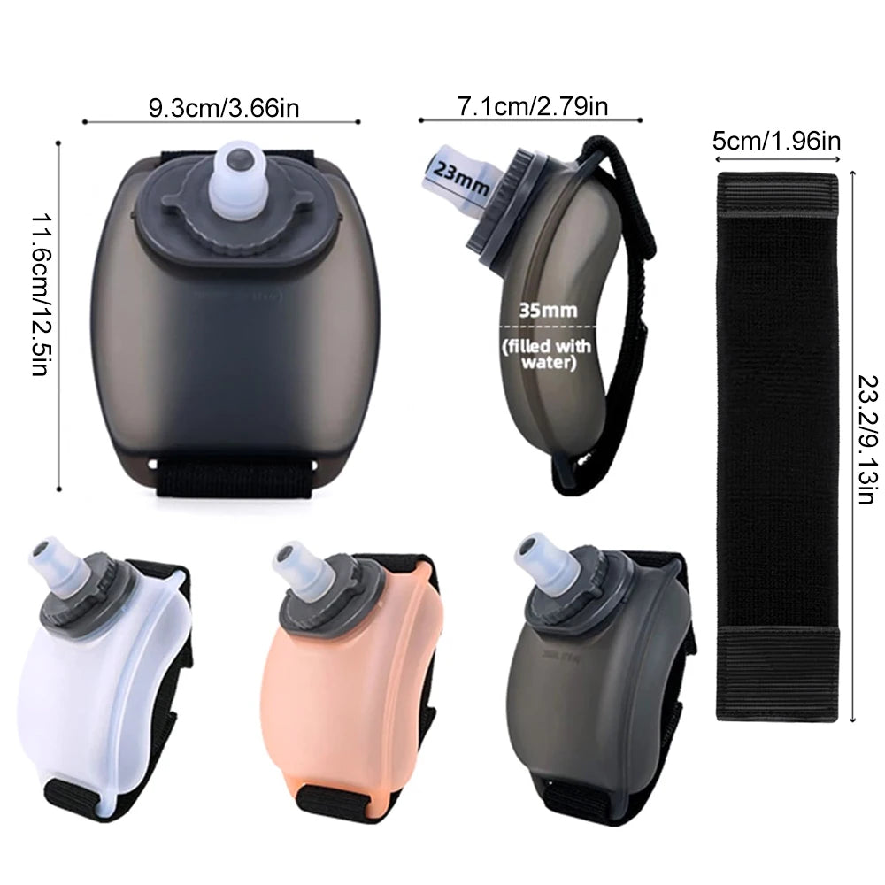 Running Water Bottle Wearable Wrist Hydration Bottle with Adjustable Strap for Running, Cycling, Gym Workouts & Outdoor Sports