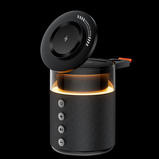 5-in-1 Magnetic Wireless Charging Station with Bluetooth Speaker & Night Light