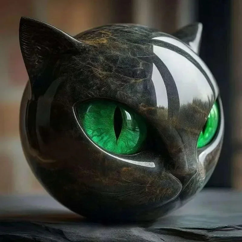 Cat Figurine Black Cat Statue for Bookshelf Decor & Modern Home Decor