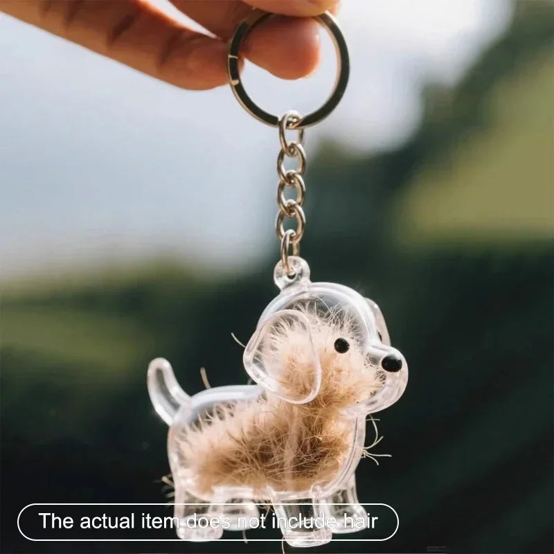 Dog Keychain Pet Hair Keepsake Memorial Keychain Gift for Pet Loss  SEO-Optimized Product Description