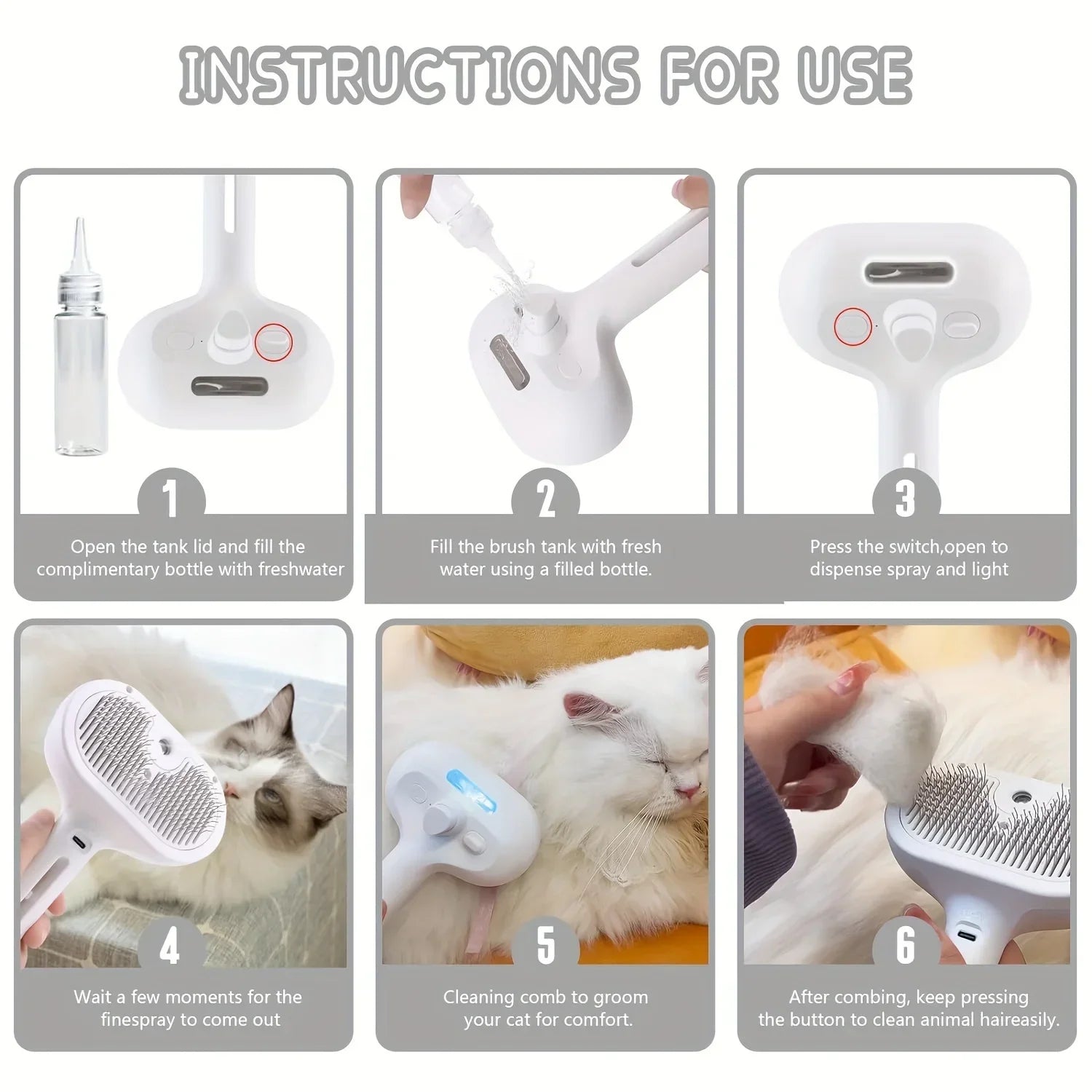 pet steam brush
