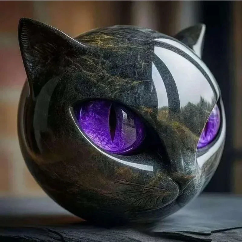 Cat Figurine Black Cat Statue for Bookshelf Decor & Modern Home Decor
