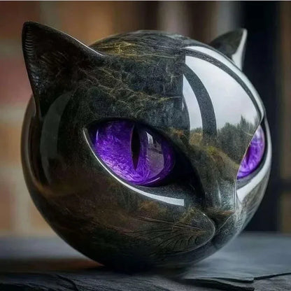 Cat Figurine Black Cat Statue for Bookshelf Decor & Modern Home Decor