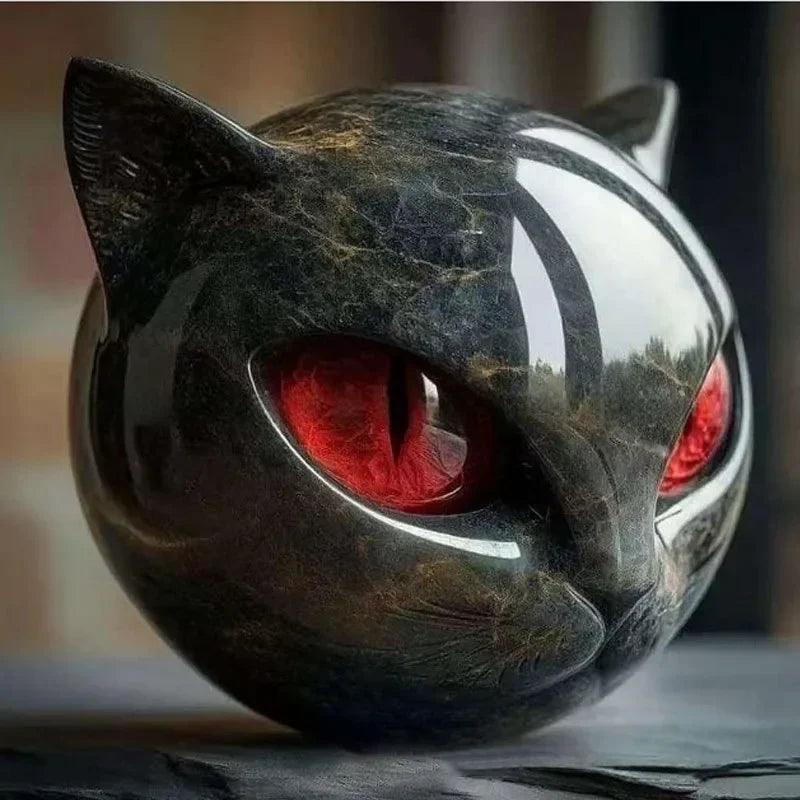 Cat Figurine Black Cat Statue for Bookshelf Decor & Modern Home Decor