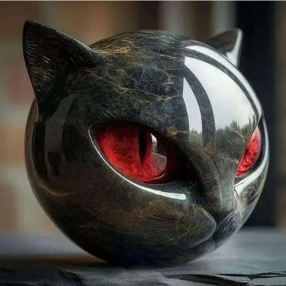 Cat Figurine Black Cat Statue for Bookshelf Decor & Modern Home Decor