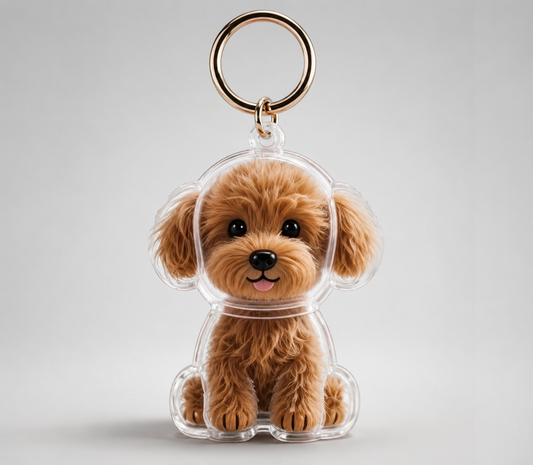 Dog Keychain Pet Hair Keepsake Memorial Keychain