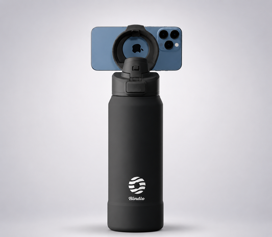 Smart Water Bottle with Magnetic Phone Holder